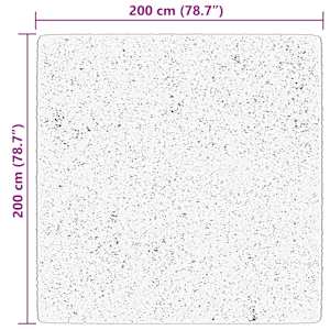 Koberec HUARTE krátký vlas měkký a pratelný černý 200x200 cm - obrázek 10