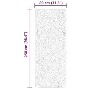 Koberec HUARTE krátký vlas měkký a pratelný modrý 80x250 cm - obrázek 10