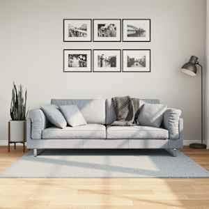 Koberec HUARTE krátký vlas měkký a pratelný modrý 120x170 cm - obrázek 1