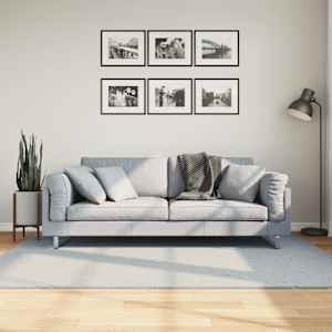 Koberec HUARTE krátký vlas měkký a pratelný modrý 140x200 cm - obrázek 1