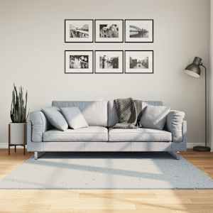 Koberec HUARTE krátký vlas měkký a pratelný modrý 160x160 cm - obrázek 1