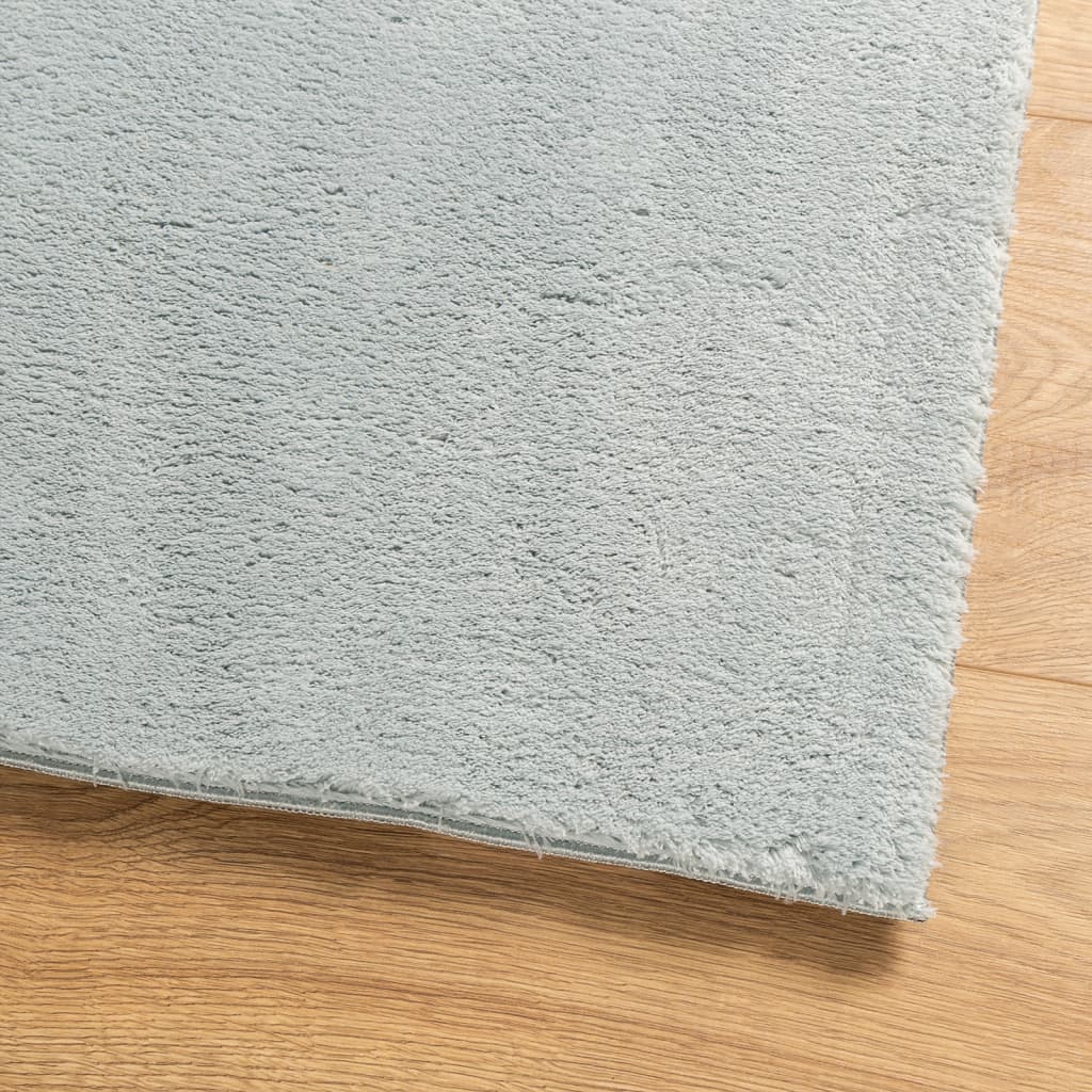 Teppich HUARTE Kurzflor Weich und Waschbar Blau 240x240 cm