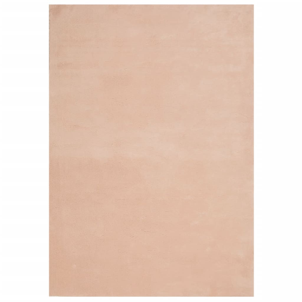 vidaXL Koberec HUARTE krátký vlas měkký a pratelný blush 140x200 cm