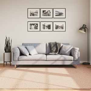 Koberec HUARTE krátký vlas měkký a pratelný blush 200x200 cm - obrázek 1
