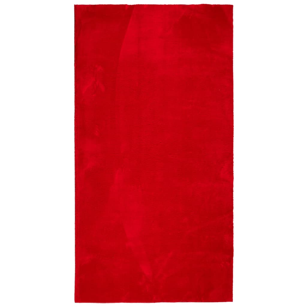 Teppich HUARTE Kurzflor Weich und Waschbar Rot 80x150 cm