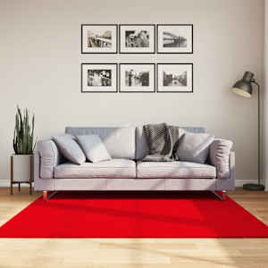Koberec HUARTE krátký vlas měkký a pratelný červený 160x160 cm - obrázek 1