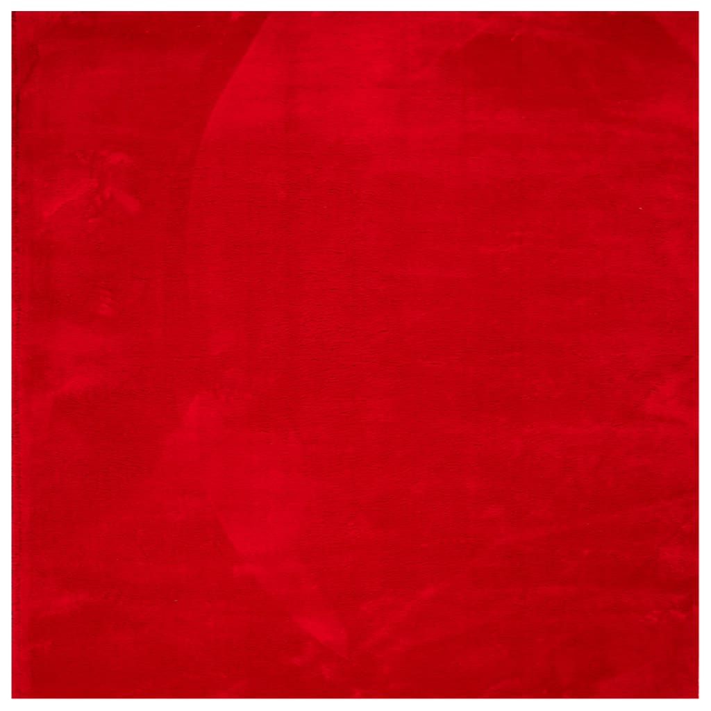 Thumbnail - vidaXL Teppich HUARTE Kurzflor Weich und Waschbar Rot 200x200 cm