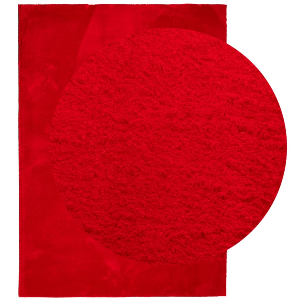 Teppich HUARTE Kurzflor Weich und Waschbar Rot 240x340 cm