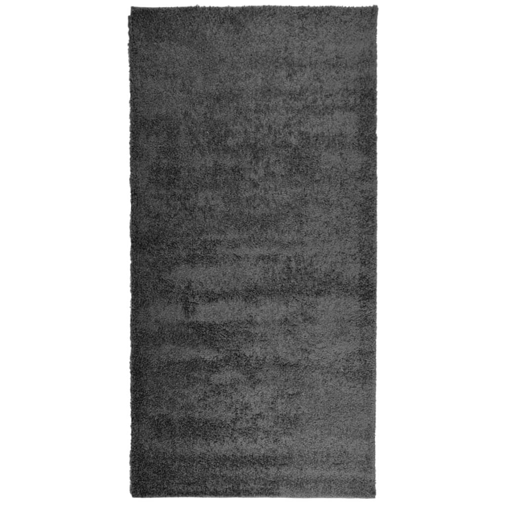 Thumbnail - vidaXL Teppich Shaggy Hochflor Modern Anthrazit 100x200 cm