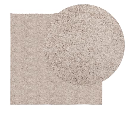 vidaXL Χαλί Shaggy PAMPLONA με Ψηλό Πέλος Μοντέρνο Μπεζ 120x120 εκ.