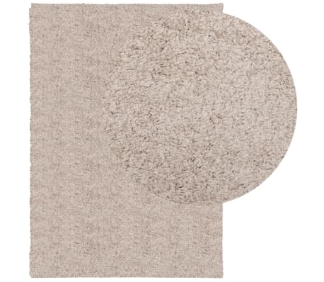 vidaXL Tapis shaggy PAMPLONA poils longs moderne beige 160x230 cm