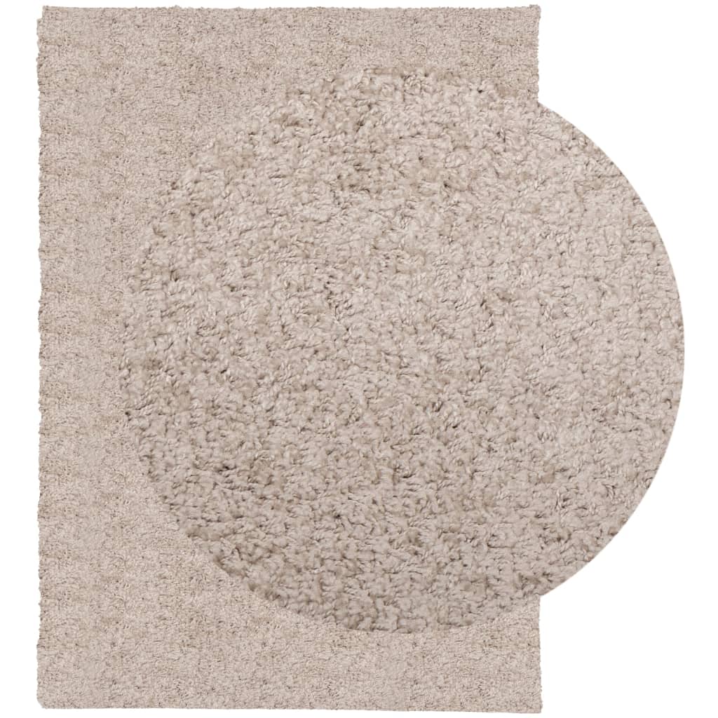 vidaXL Vloerkleed PAMPLONA shaggy hoogpolig modern 200x280 cm beige afbeelding