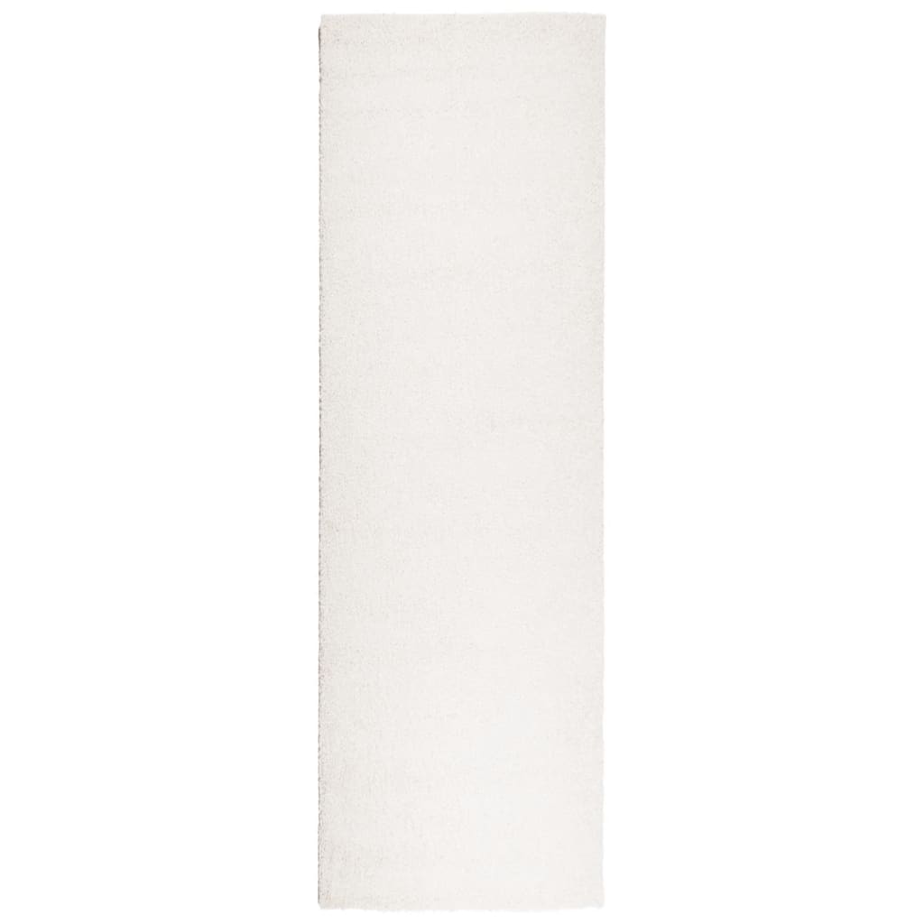 vidaXL Koberec PAMPLONA s vysokým vlasem moderní krémový 80 x 250 cm