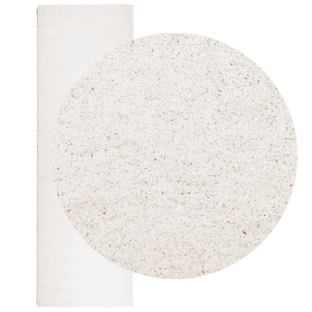 vidaXL Vloerkleed PAMPLONA shaggy hoogpolig modern 80x250 cm crème afbeelding