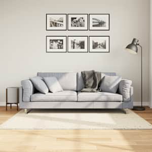 Koberec PAMPLONA s vysokým vlasem moderní krémový 120 x 170 cm - obrázek 1