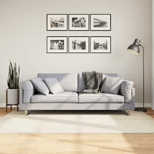 Koberec PAMPLONA s vysokým vlasem moderní krémový 140 x 200 cm - obrázek 1