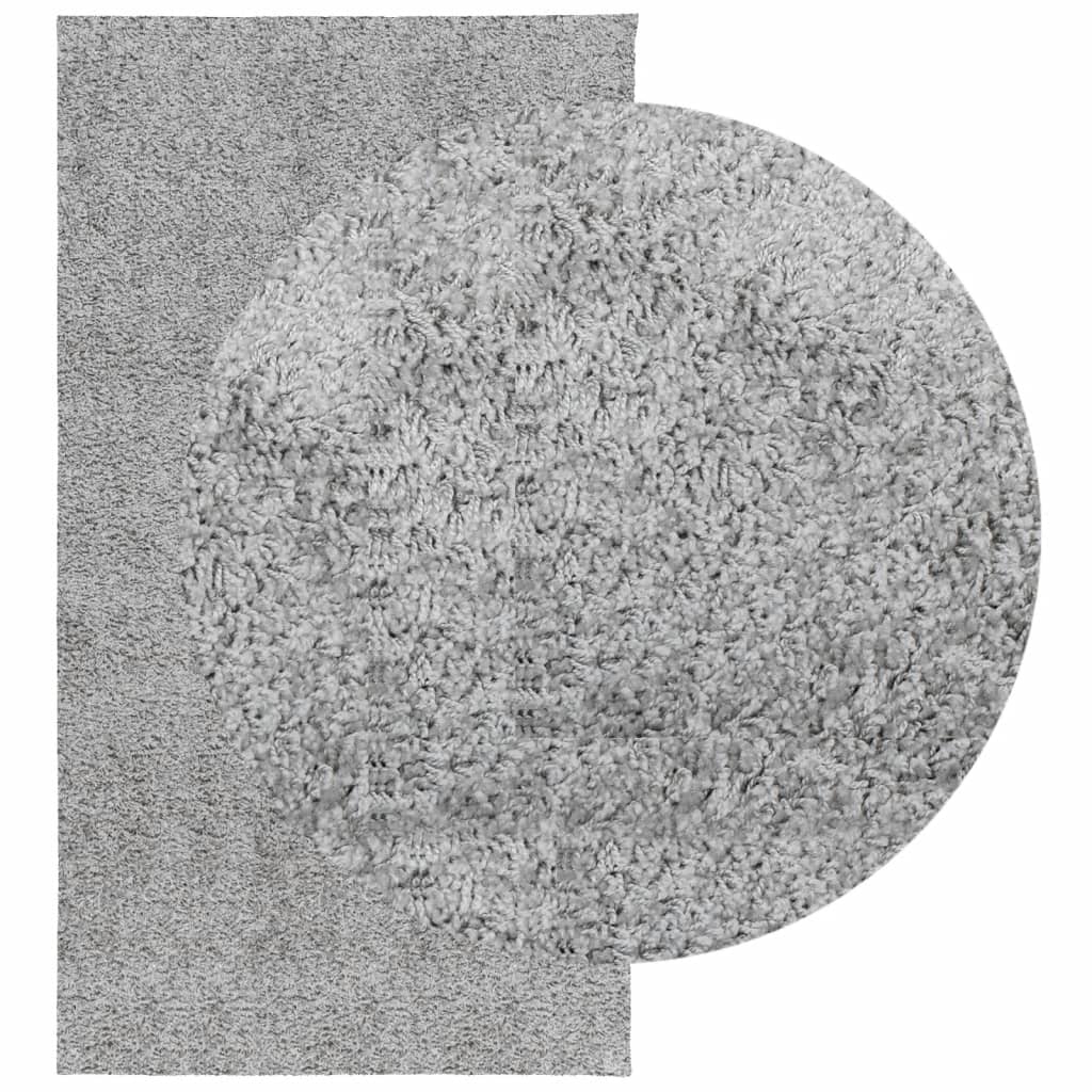 vidaXL Vloerkleed PAMPLONA shaggy hoogpolig modern 80x150 cm grijs afbeelding