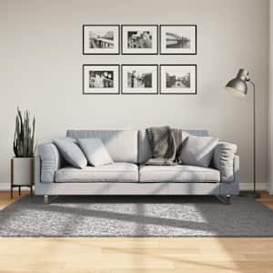Koberec PAMPLONA s vysokým vlasem moderní šedý 140 x 200 cm - obrázek 1