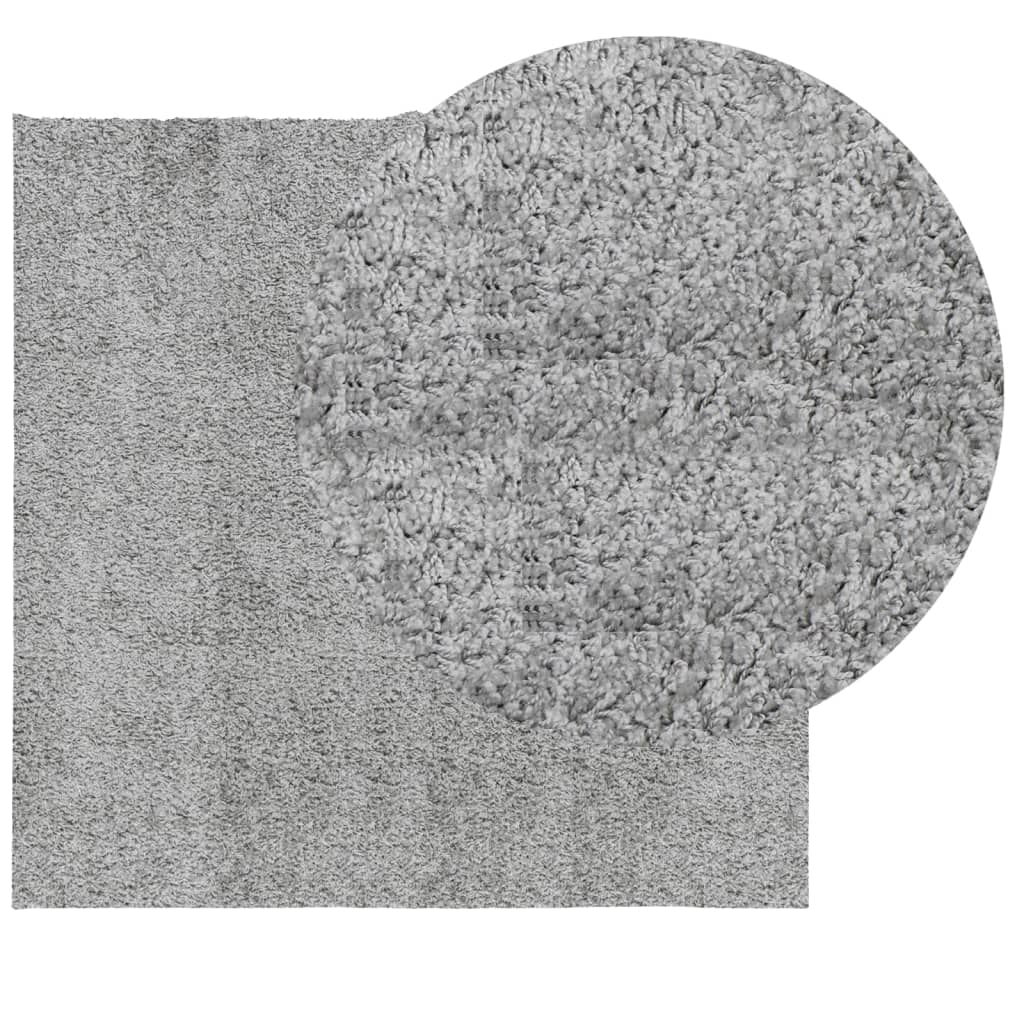 vidaXL Vloerkleed PAMPLONA shaggy hoogpolig modern 240x240 cm grijs afbeelding
