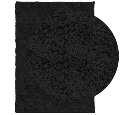vidaXL Tapis shaggy PAMPLONA poils longs moderne noir 120x170 cm