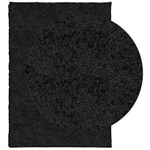 vidaXL Tapis shaggy PAMPLONA poils longs moderne noir 120x170 cm