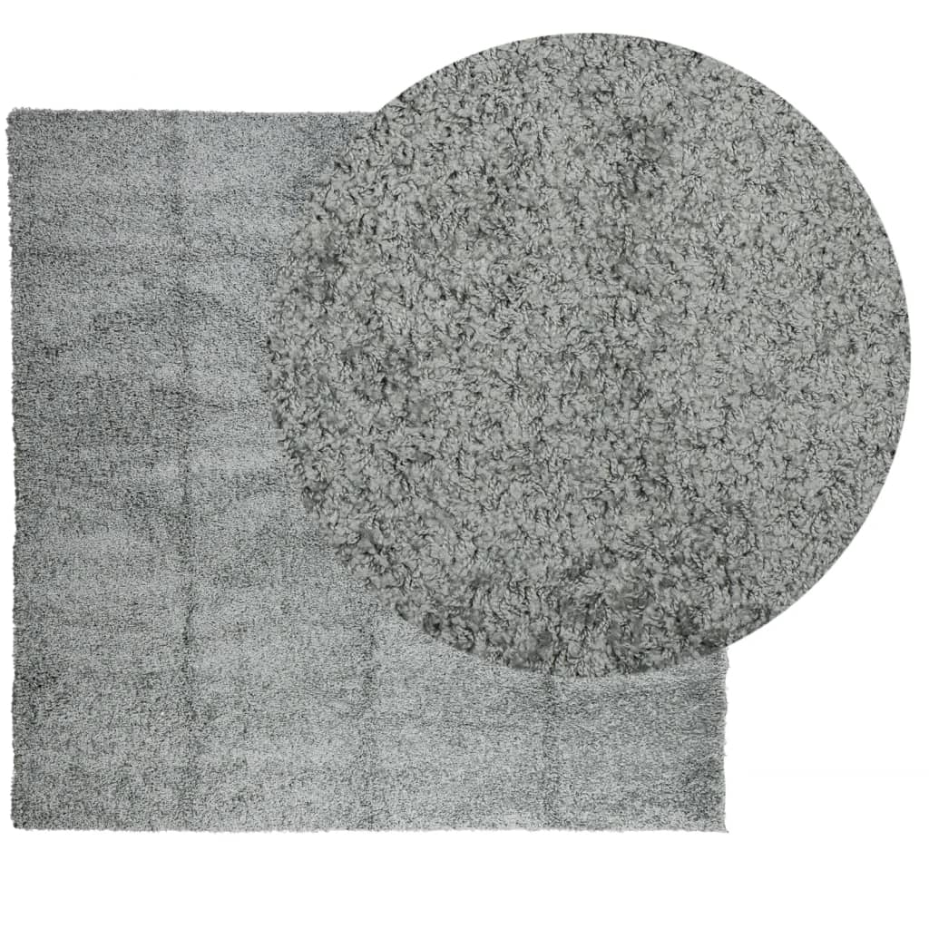 vidaXL Vloerkleed PAMPLONA shaggy hoogpolig modern 200x200 cm groen afbeelding