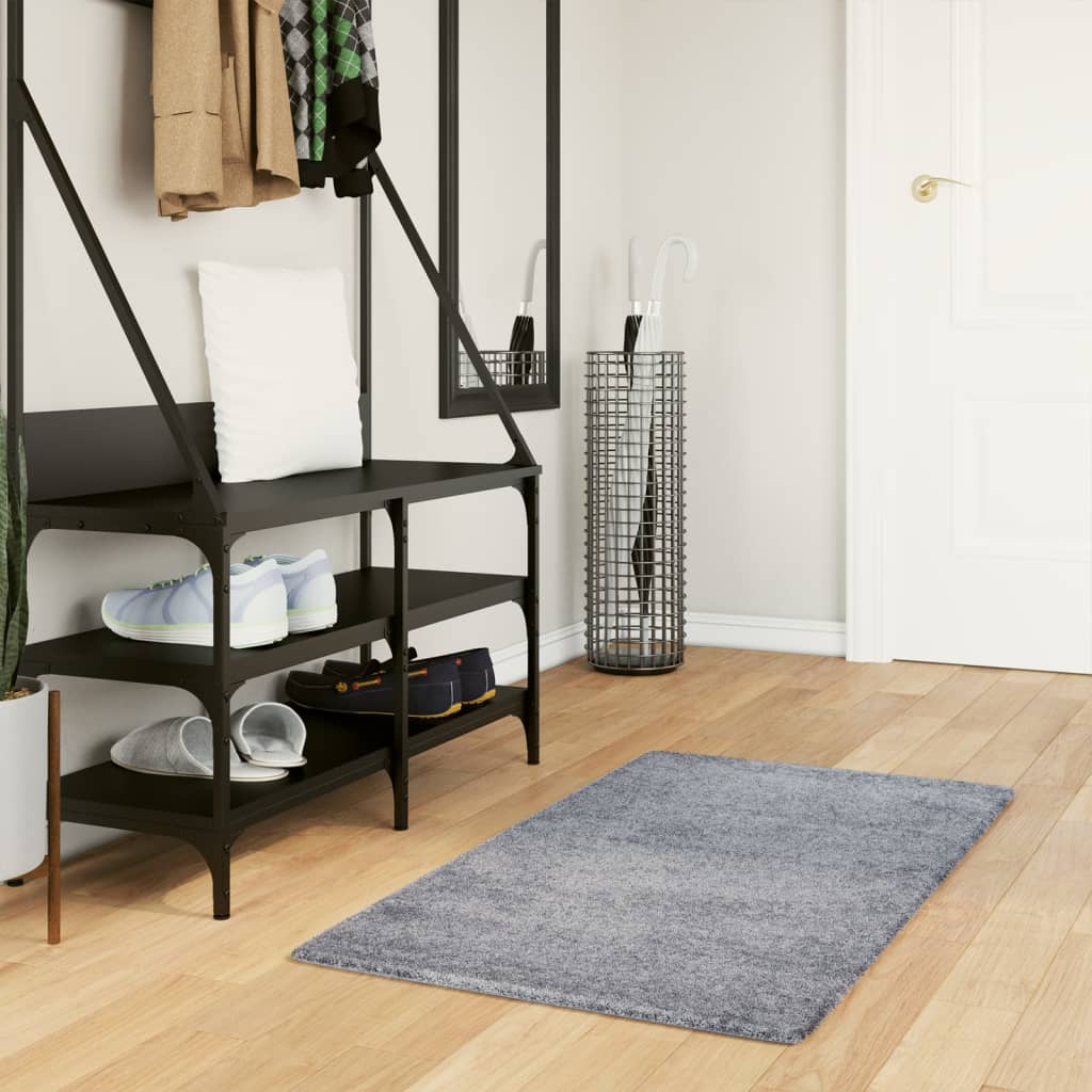 Thumbnail - vidaXL Teppich Shaggy Hochflor Modern Blau 60x110 cm