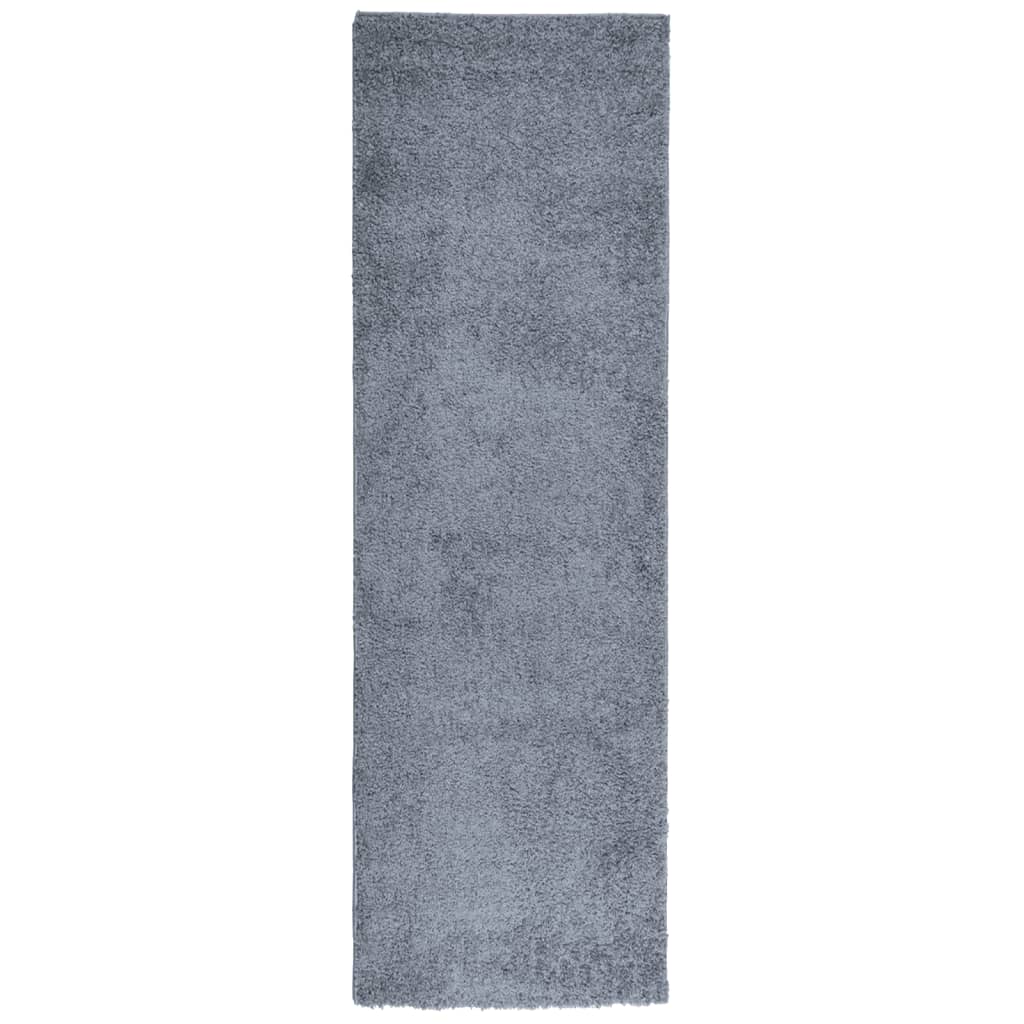 vidaXL Koberec PAMPLONA s vysokým vlasem moderní modrý 80 x 250 cm