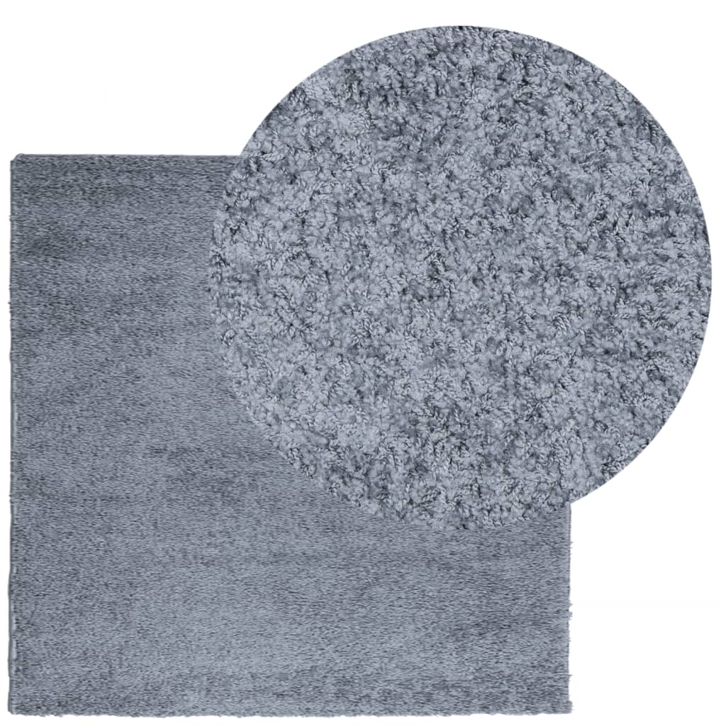 vidaXL Vloerkleed PAMPLONA shaggy hoogpolig modern 120x120 cm blauw afbeelding