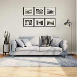 Koberec PAMPLONA s vysokým vlasem moderní modrý 140 x 200 cm - obrázek 1