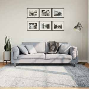 Koberec PAMPLONA s vysokým vlasem moderní modrý 200 x 200 cm - obrázek 1