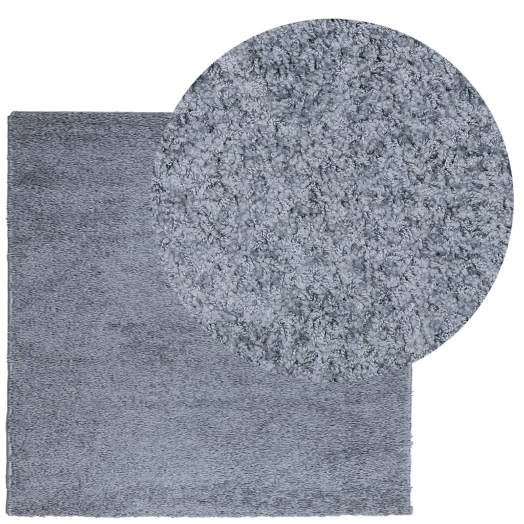 vidaXL Vloerkleed PAMPLONA shaggy hoogpolig modern 240x240 cm blauw afbeelding