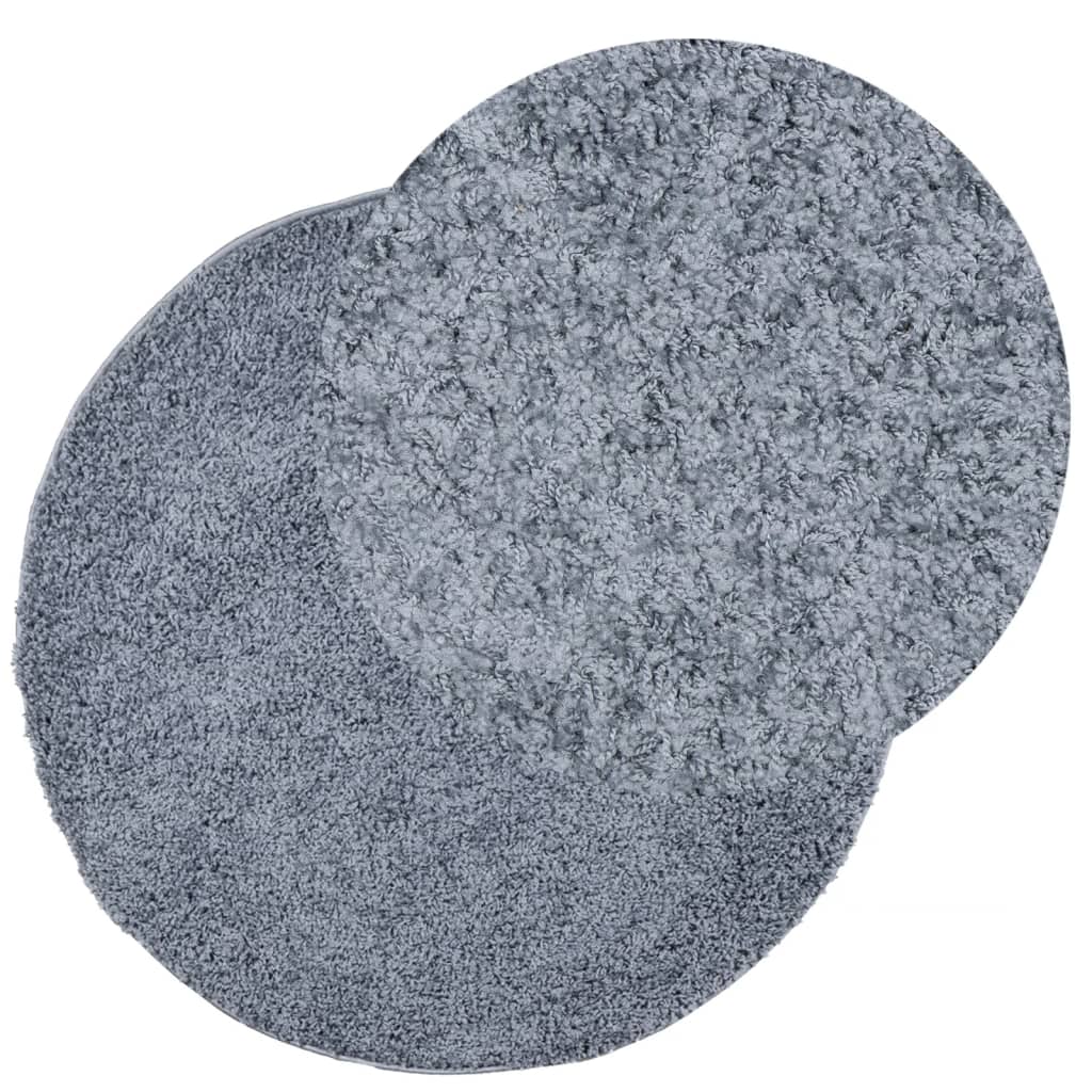 vidaXL Vloerkleed PAMPLONA shaggy hoogpolig modern Ø 280 cm blauw afbeelding