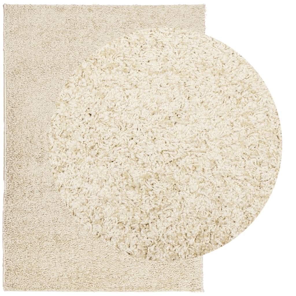 vidaXL Covor pufos "PAMPLONA" cu fire înalte, auriu modern, 120x170 cm