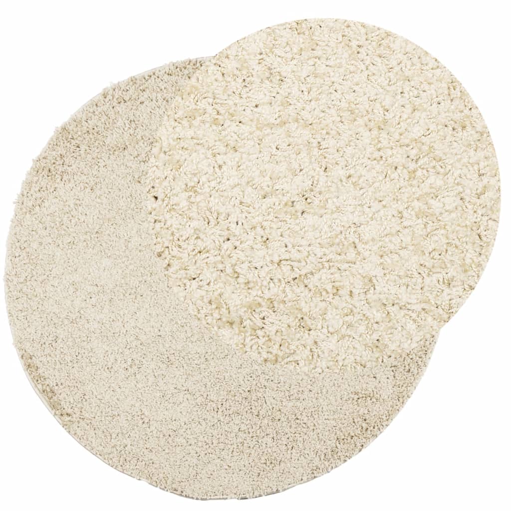 vidaXL Vloerkleed PAMPLONA shaggy hoogpolig modern Ø 280 cm goudkleur afbeelding