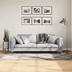Koberec PAMPLONA s vysokým vlasem béžový a antracit 100x200 cm - obrázek 1