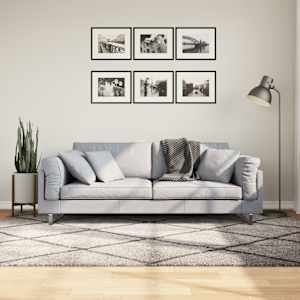 Koberec PAMPLONA s vysokým vlasem béžový a antracit 160x230 cm