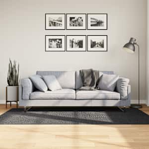 Koberec IZA krátký vlas skandinávský vzhled antracit 100x200 cm - obrázek 1