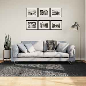 Koberec IZA krátký vlas skandinávský vzhled antracit 160x230 cm - obrázek 1