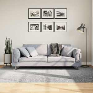 Koberec IZA krátký vlas skandinávský vzhled šedý 160 x 230 cm