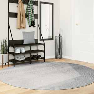 Koberec IZA krátký vlas skandinávský vzhled šedý Ø 200 cm - obrázek 1