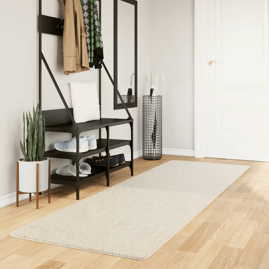 vidaXL Covor „OVIEDO”, fire scurte, bej, 80x250 cm