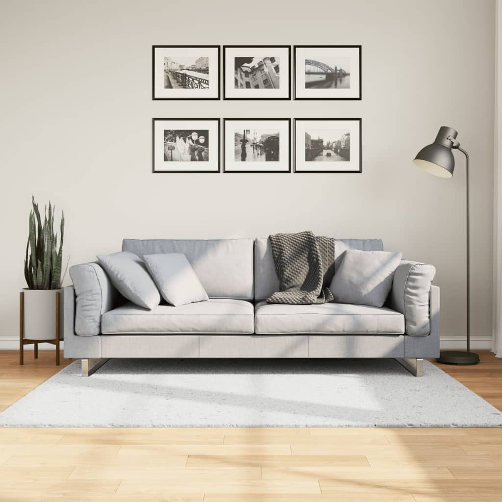 Teppich OVIEDO Kurzflor Grau 120×170 cm