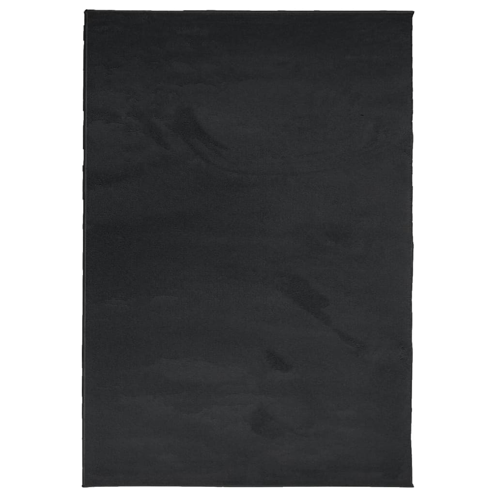 vidaXL Tepih OVIEDO kratkih vlakana crni 120 x 170 cm-image-375556