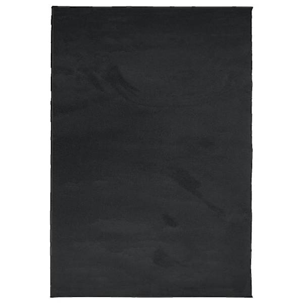 vidaXL vaip "OVIEDO" l&uuml;hikese narmaga, must, 200 x 280 cm