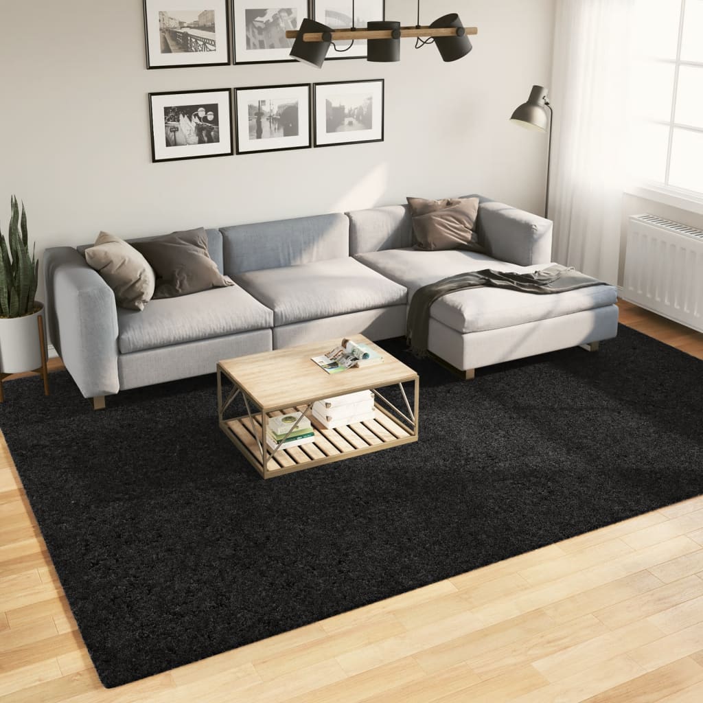 vidaXL Covor „OVIEDO”, fire scurte, negru, 240x340 cm