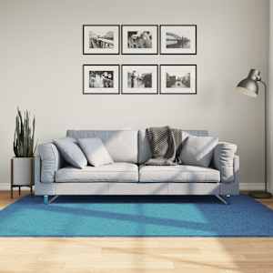 Preproga OVIEDO s kratkimi vlakni turkizna 140x200 cm