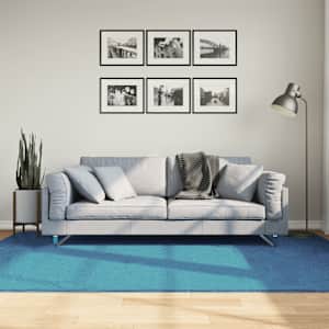 Preproga OVIEDO s kratkimi vlakni turkizna 160x230 cm