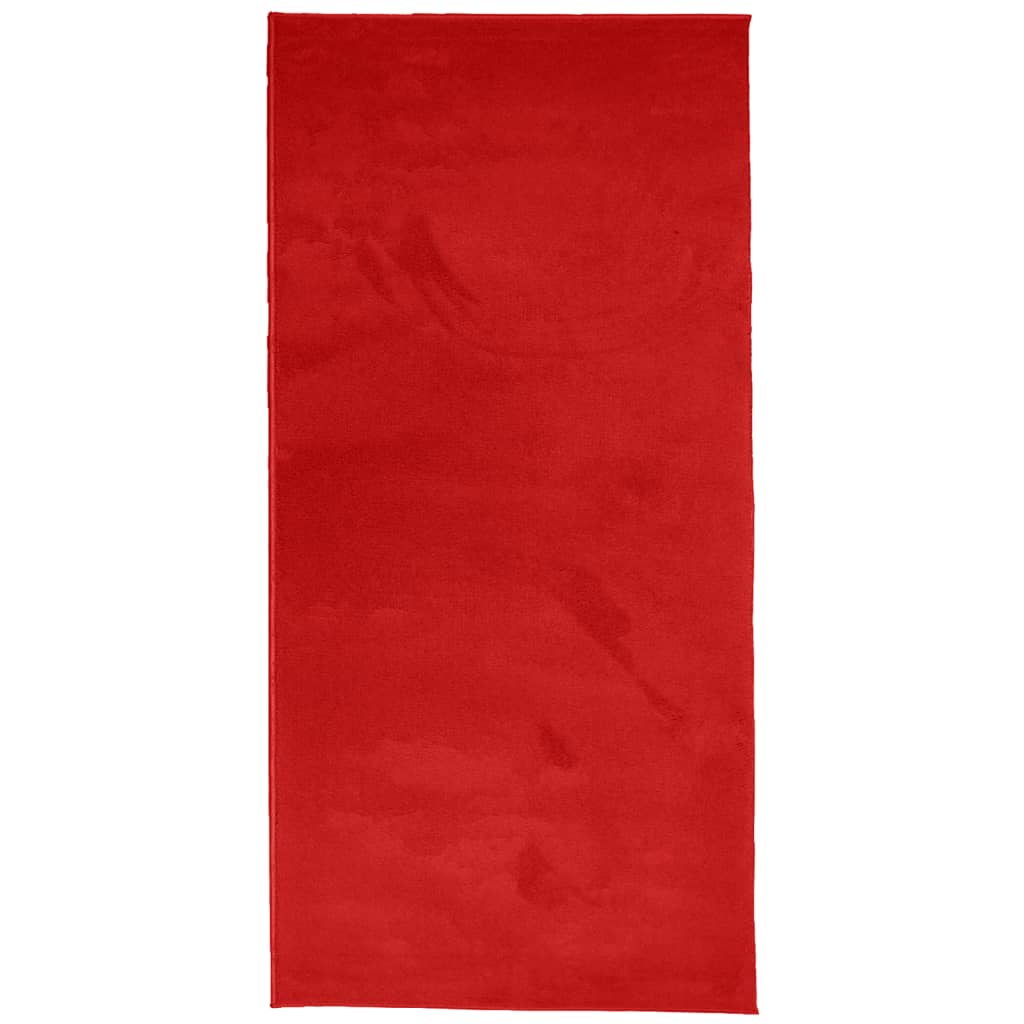 Thumbnail - vidaXL Teppich OVIEDO Kurzflor Rot 100x200 cm
