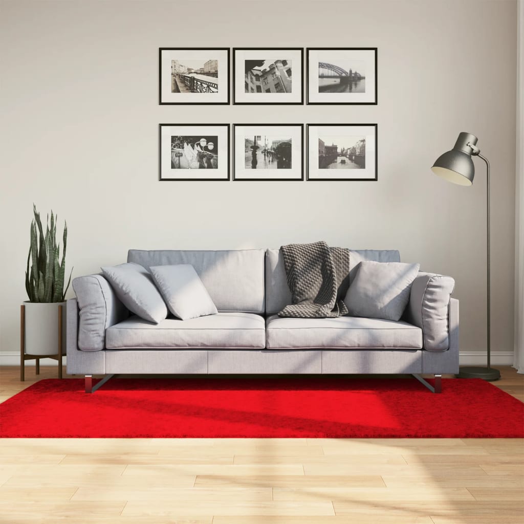 Teppich OVIEDO Kurzflor Rot 100×200 cm